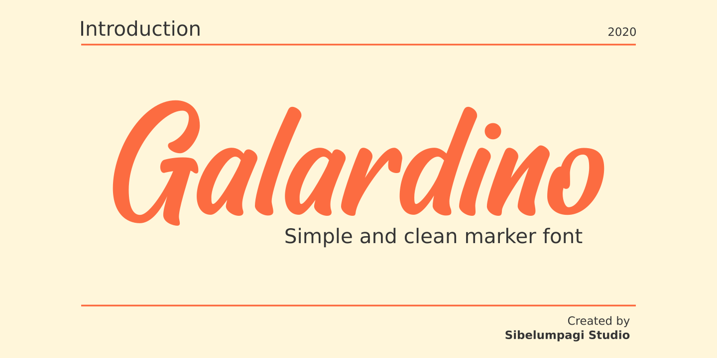 Пример шрифта Galardino